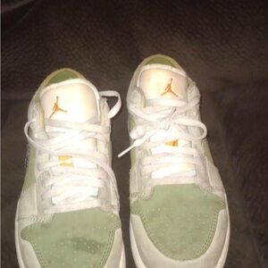 Men's Green and Cream Sneakers